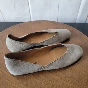 Buckle Lucky Brand Alba Flat Women’s Sz 8 Leather Shoes, Slip-on, Square Toe EUC